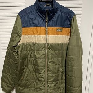 LL Bean Puffer Jacket, Multi Color, Sz L